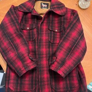 Red and Black Plaid Jacket